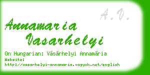 annamaria vasarhelyi business card