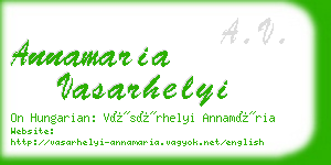 annamaria vasarhelyi business card